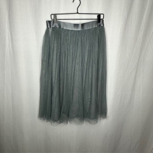 Reiss Gray Crystal Tulle Midi Skirt - Picture 4 of 5